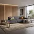 Selsey Sellmo Ecksofa mit Hocker, dunkelgrau, 344cm