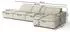 Selsey Sellmo Ecksofa mit Hocker, dunkelgrau, 344cm