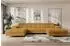 ALTDECOR COMA U2 Ecksofa U-Form mit Schlaffunktion und Bettkasten, senfgelb (800001833589)