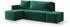Masseno Velotti L-S Ecksofa L-Form, Plüsch-Stoff, grün, 261x143cm (800001281264)