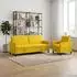 vidaXL Sofa-Set mit Stauraum 2-tlg. gelb, Polyester (3429253)