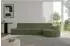 ALTDECOR MARI L2-S Ecksofa mit Schlaffunktion und Bettkasten, Bouclé, grün (800001814613)