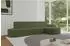 ALTDECOR MARI L2-S Ecksofa mit Schlaffunktion und Bettkasten, Bouclé, grün (800001814613)