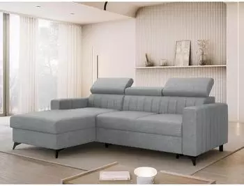 Mirjan24 Ecksofa Milano L-Form, Ottomane links, dunkelgrau, Textil, 236x172cm (800001547392)