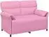 vidaXL Sofa-Set 2-teilig, rosa Stoff (3424855)