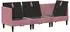 vidaXL Wohnzimmer-Set mit Kissen und Stauraum, 3-tlg., rosa Samt (3413743)