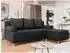 Mirjan24 Dover Schlafsofa mit Bettkasten und Polsterhocker, anthrazit (800001793043)