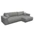 Fun Möbel Anabel Eckschlafsofa Stoff Centaur dunkelgrau, Ottomane rechts