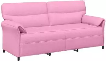 vidaXL Sofa 100% Polyester, Metallrahmen, rosa (42033923)