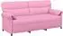 vidaXL Sofa 100% Polyester, Metallrahmen, rosa (42033923)