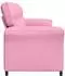 vidaXL Sofa 100% Polyester, Metallrahmen, rosa (42033923)