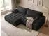 GRAINGOLD Caleo Ecksofa L-Form links, Schlaffunktion, Bettkasten, schwarz (800001411339)