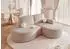 Fun Möbel Ecksofa ARLET Stoff Riviera, beige, Ottomane rechts