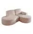 Fun Möbel Ecksofa ARLET Stoff Riviera, beige, Ottomane rechts