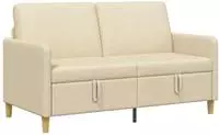 vidaXL Sofa mit Stauraum Creme 152 x 78 x 87 cm Polyester