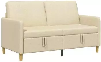 vidaXL Sofa mit Stauraum, Polyester, creme, 152x78x87cm
