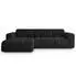 Masseno SETIA Ecksofa L-Form, Strukturstoff, schwarz, 304x165cm (800001819314)