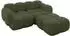 ALTDECOR Miko-L1 Ecksofa L-Form Bouclé smaragdgrün 214x205cm (800001833541)