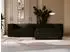 GRAINGOLD Landi Ecksofa L-Form Cord schwarz, Ottomane rechts (800000685882)