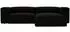 GRAINGOLD Landi Ecksofa L-Form Cord schwarz, Ottomane rechts (800000685882)
