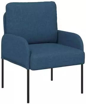 vidaXL Sofa mit Kissen, blau, Sperrholz, 55cm