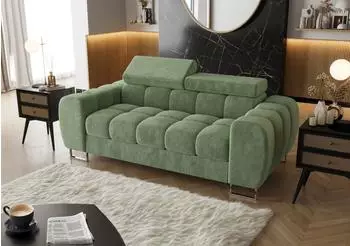 Fun M&ouml;bel BASTIEN 2-Sitzer Sofa Stoff Terra mintgr&uuml;n