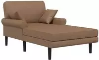 vidaXL Chaiselongue Cappuccino Kunstleder