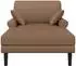 vidaXL Chaiselongue Kunstleder, cappuccino