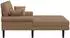 vidaXL Chaiselongue Kunstleder, cappuccino