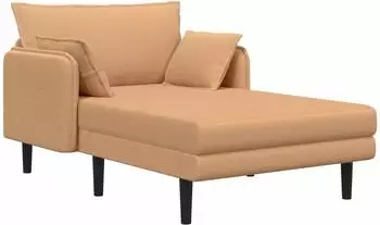vidaXL Chaiselongue (&Uuml;bergr&ouml;&szlig;e), Boucl&eacute;, beige