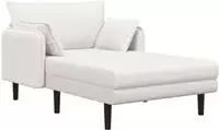 vidaXL Gro&szlig;e Chaiselongue Creme Boucl&eacute;