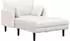 vidaXL Große Chaiselongue, Creme, Bouclé