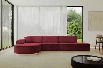 ALTDECOR ARRIO-L2 Ecksofa L-Form, bordeauxrot, 328x171cm (800001936296)