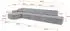 ALTDECOR ARRIO-L3 Ecksofa L-Form, Velours, hellgrau, 413x171x83cm (800001936329)