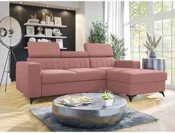 Mirjan24 Milano Ecksofa L-Form rosa, Textil, 236x172cm (800001165417)