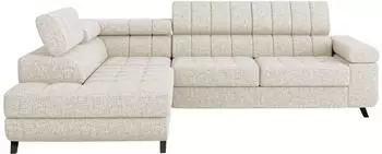 Mirjan24 Ecksofa Nord L-Form mit Schlaffunktion und Bettkasten, creme, links (800001912286)