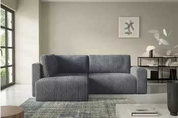Fun M&ouml;bel NATALIA XL Ecksofa mit Schlaffunktion, Stoff Tilia, grau (800001424749)
