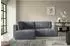 Fun Möbel NATALIA XL Ecksofa mit Schlaffunktion, Stoff Tilia, grau (800001424749)