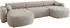 Mirjan24 Nicelo U Wohnlandschaft U-Form mit Schlaffunktion und Bettkasten (800001165861)