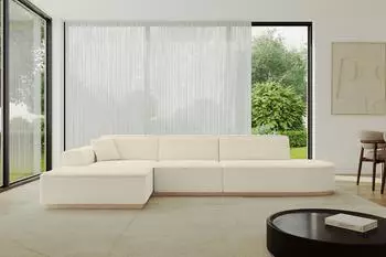 ALTDECOR IREA-L2 Ecksofa L-Form Boucl&eacute; beige 327x165cm (800001931796)