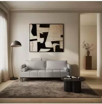Selsey Skilia Schlafsofa 3-Sitzer, Chenille hellgrau, 224cm