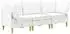 vidaXL Modulares Sofa-Set mit Stauraum, 3-tlg., weiß, Stoff