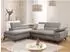 S-Style Möbel Bonnie Ecksofa mit Schlaffunktion, Bettkasten, Chenille, hellgrau, L-Form