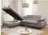 S-Style Möbel Bonnie Ecksofa mit Schlaffunktion, Bettkasten, Chenille, hellgrau, L-Form