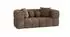 Fun Möbel VEGA 2-Sitzer Sofa, Stoff Egon, braun