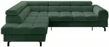 ALTDECOR LUMA-L Ecksofa mit Schlaffunktion, Cord, gr&uuml;n, 272x203x70cm