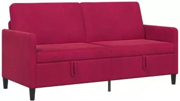 vidaXL Sofa mit Stauraum, weinrot, Polyester, 172x78x87cm