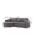 Fun Möbel FELIZ Ecksofa Schlafsofa Stoff rostbraun, Ottomane links