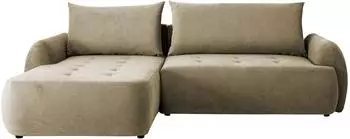 Mirjan24 Bueno II Ecksofa mit Schlaffunktion & Bettkasten, L-Form, beige, links