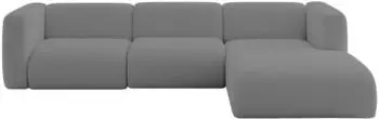 ALTDECOR MIRA-L2 Ecksofa L-Form Boucl&eacute; grau 318x179x89cm